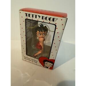 Kurt Adler Betty Boop Ornament 2015 Christmas Red Glitter Dress